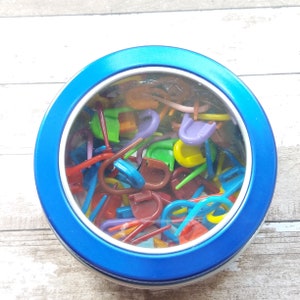 Boîtes en aluminium avec fenêtre pour accessoires de couture, tricot, accessoires de crochet, boîtes à cosmétiques, bijoux, rangement image 8
