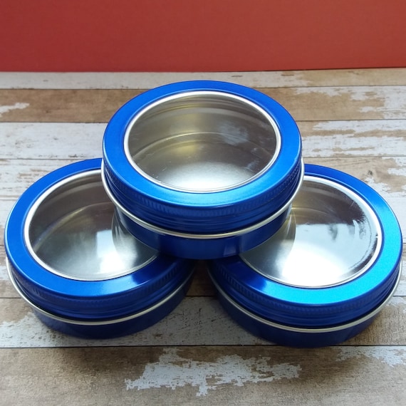 Boîtes en aluminium avec fenêtre pour accessoires de couture, tricot, accessoires de crochet, boîtes à cosmétiques, bijoux, rangement