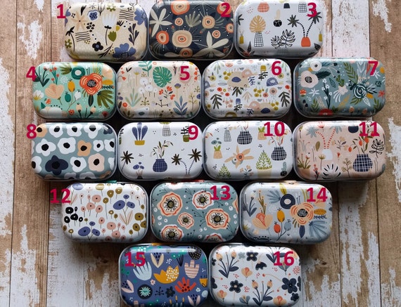 Jolie petite boîte en métal, shabby chic, idéale pour le rangement de petits objets, épingles, pièces de monnaie, aiguilles, boutons, bijoux