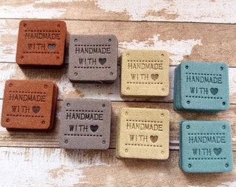 Étiquettes En Cuir PU Pour Création - Lot De 80, 4 Couleurs, 5.5x1.5 Cm, Pour Vêtements, Sacs, Tricot