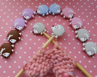 Bouchons d'aiguille à tricoter, Hérissons, 2 protections d'aiguille à tricoter, accessoire de tricot, cadeau de tricot, perles en silicone
