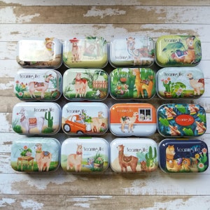 Lama, Alpaga, boîte à aiguilles/boîte à métal/boîte à piquants/boîte de rangement/souvenirs/boîte à accessoires de tricot bild 1