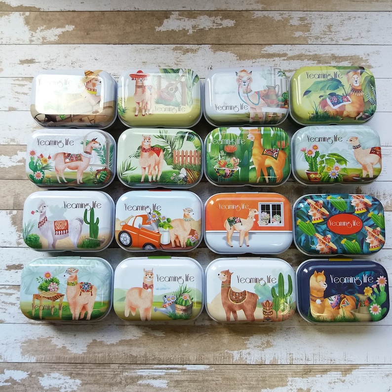 Lama, Alpaga, boîte à aiguilles/boîte à métal/boîte à piquants/boîte de rangement/souvenirs/boîte à accessoires de tricot bild 1