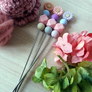 Bâtons amigurumi (Amisticks), Bâtonnets de couture Amigurumi Outils de crochet et de tricot, Thème Marguerite, Bâtons de crochet et de tricot