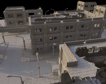 3D Printable Modular City | 6" x 6" Tiles | STL Files | Digital Wargaming Terrain