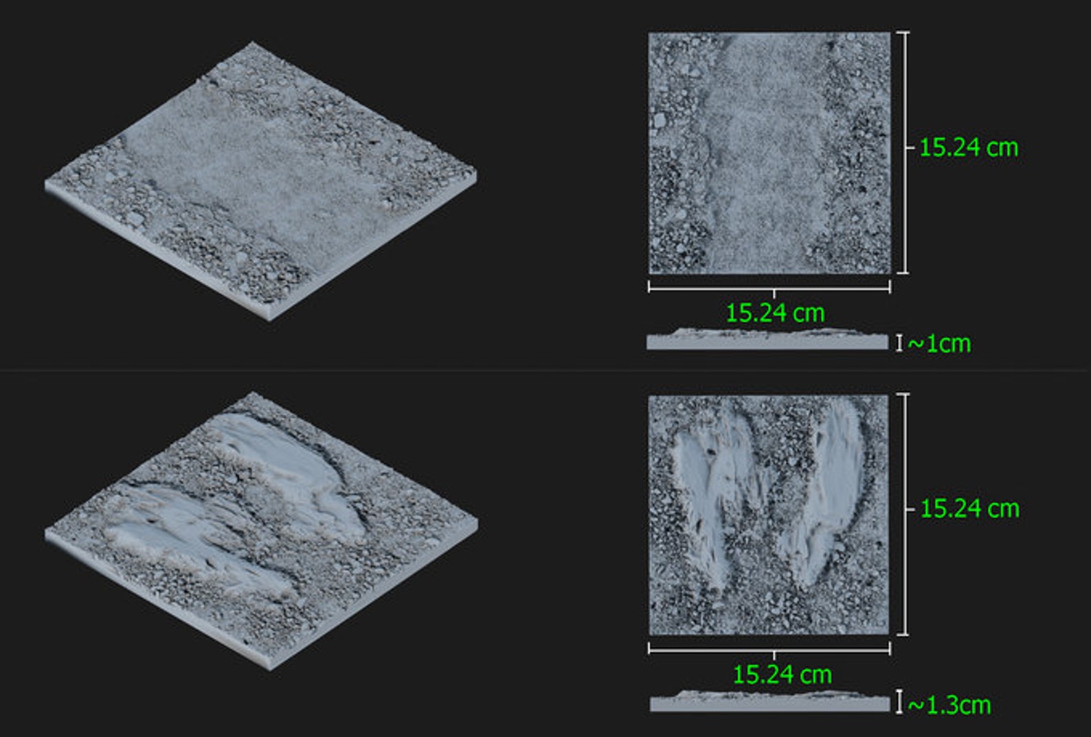 3D Printable Ground Terrain STL Files 6 X 6 - Etsy