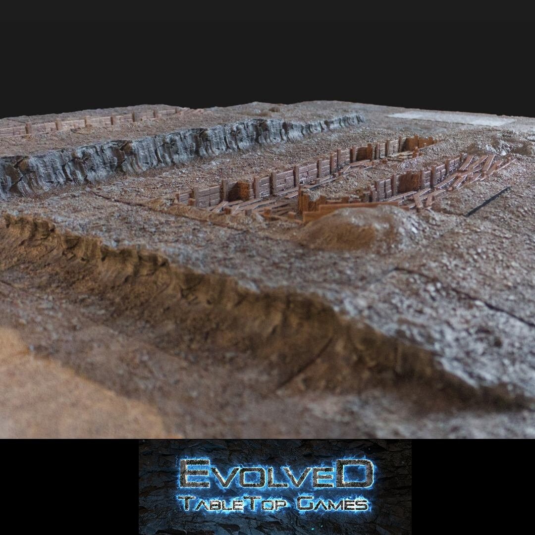 3D Printable Terrain Value Pack 6 X 6 Tiles STL Files Trench, Cliff ...