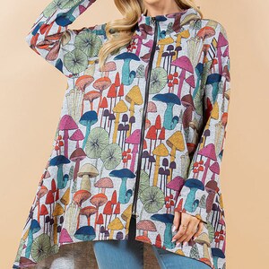 Chaqueta caprichosa con cremallera en forma de champiñones
