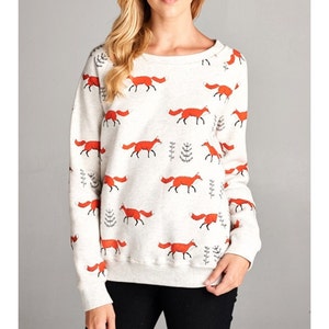 All Over Fox Print Sweatshirt