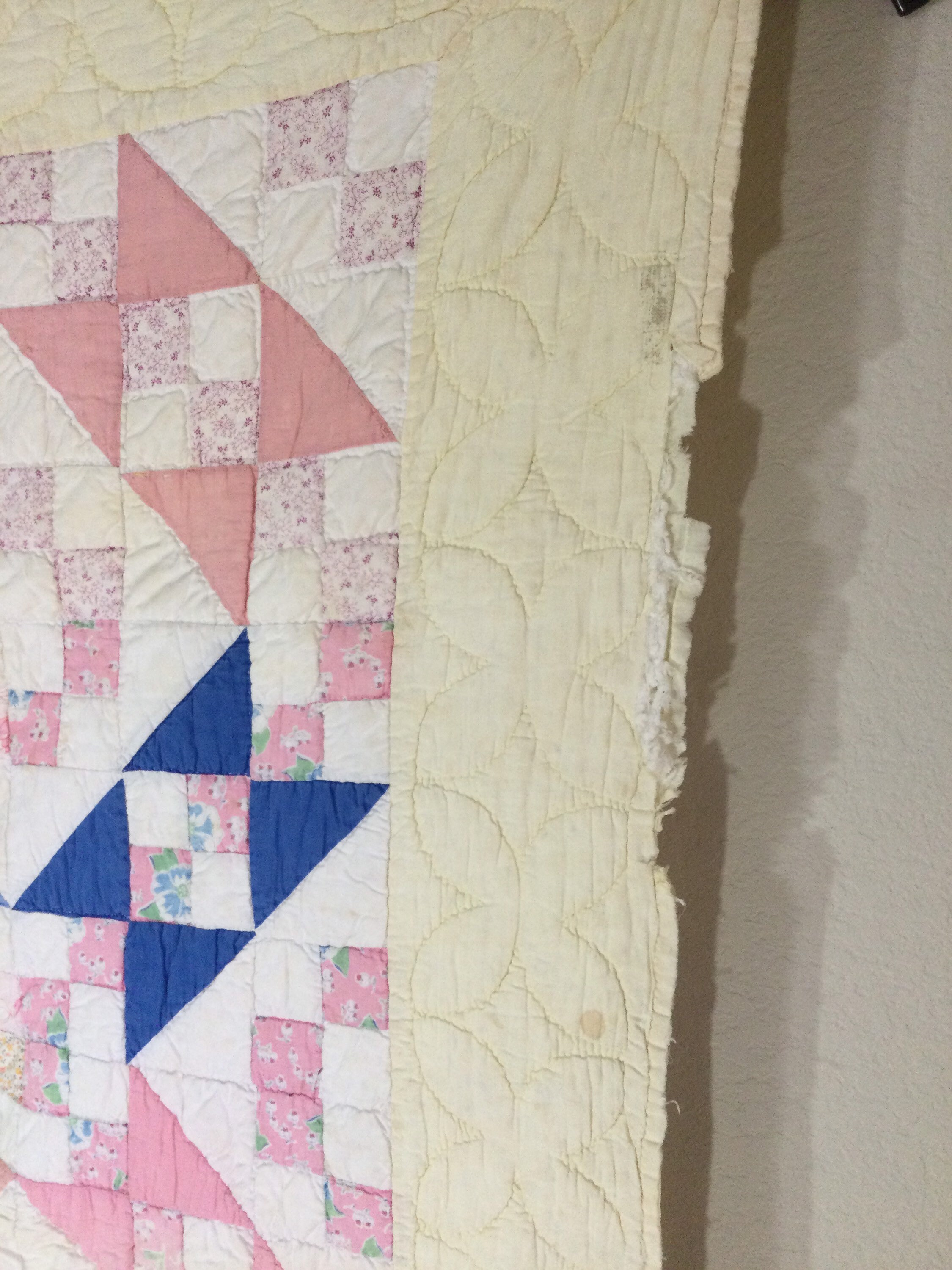 Jacobs Ladder Variation Vintage Quilt Etsy