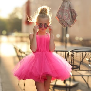 Ambretta Kleid | Größe 1-12 | Mini-, Knie-, Tee- und Kleidlängen | Drapiertes Mieder | Tüll Kleid | Tütü-Kleid