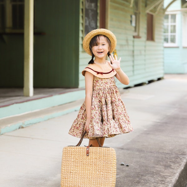 Rowan Dress PDF Sewing Pattern | Size 1-12 | Vintage Kids Dress