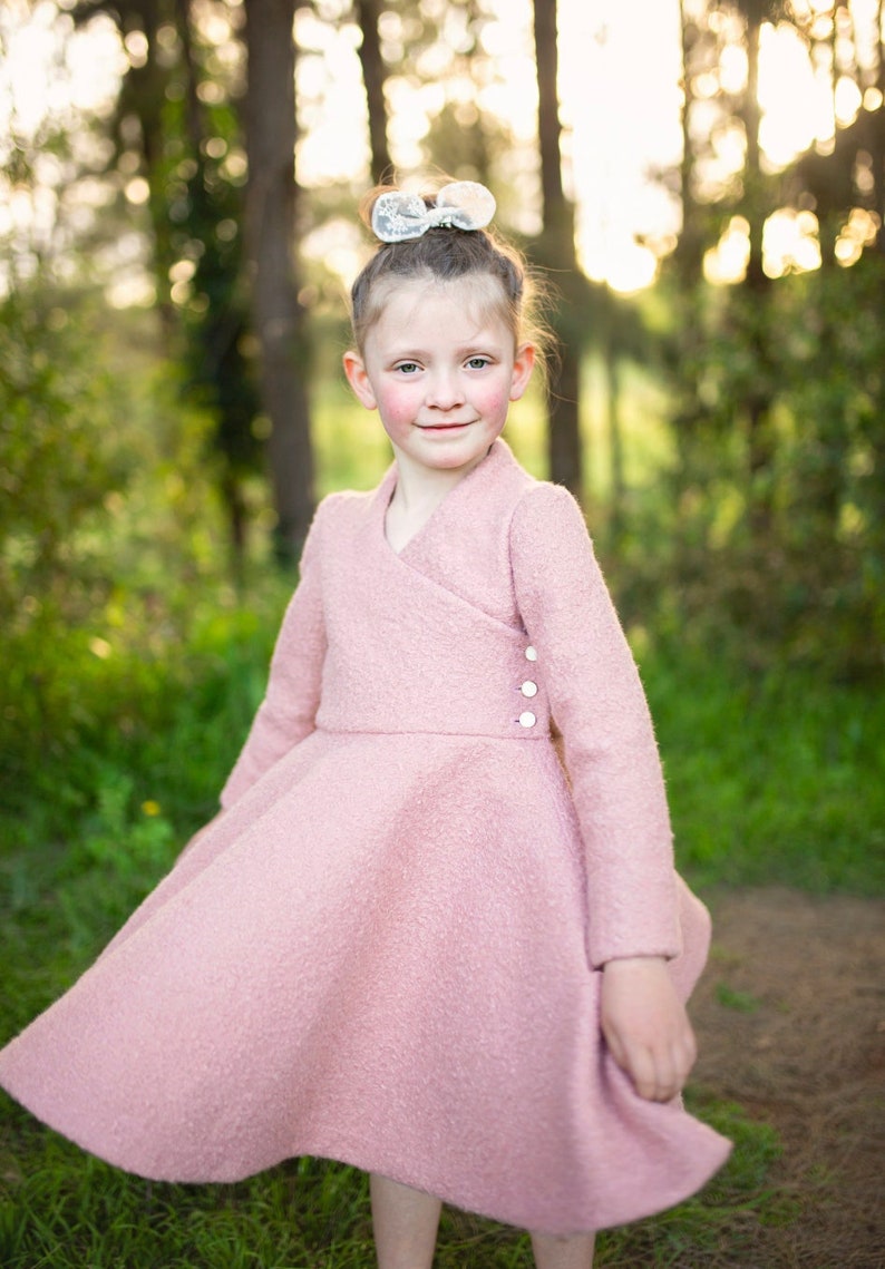 Hyacinth Coat Dress PDF Sewing Pattern Size 1-12 Wrap Coat Winter Dress image 1