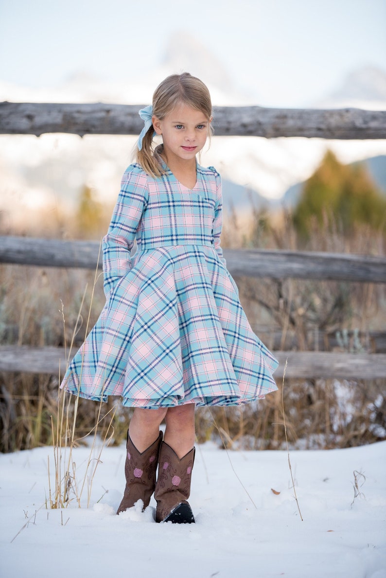 Hyacinth Coat Dress PDF Sewing Pattern Size 1-12 Wrap Coat Winter Dress image 2