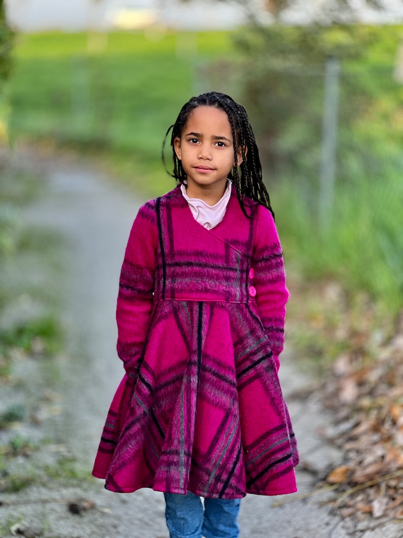 Hyacinth Coat Dress PDF Sewing Pattern Size 1-12 Wrap Coat Winter Dress image 5