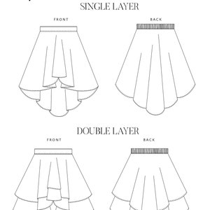 Garance Skirt Pdf Pattern - Etsy
