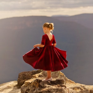 Iris Knit Dress PDF Sewing Pattern | Kids & Teen Dress | Size 1-16 | Maxi, Knee Length, Mini and Peplum | Long Sleeve Dress | Circle Skirt