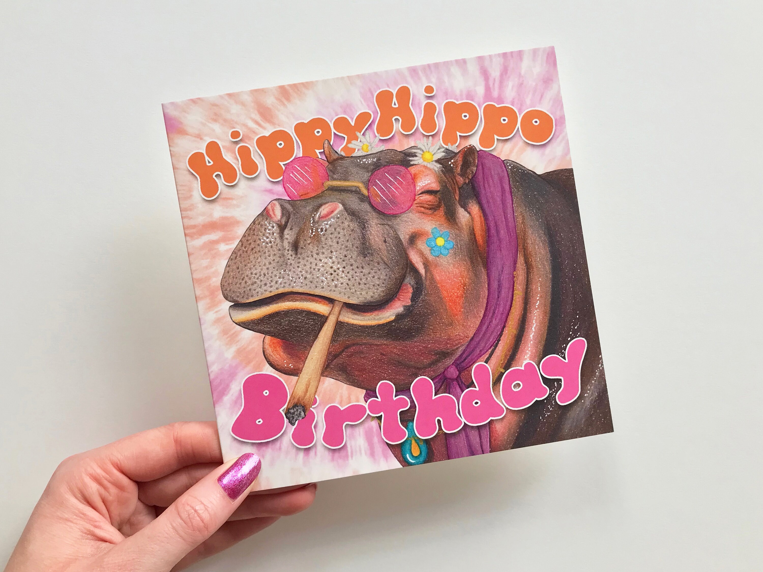 Hippy Hippo Birthday, Funny Animal Illustrated Birthday Card, Hippo, 420 Stoner, Blank Inside - Etsy Hippy Hippo Birthday, Funny Animal Illustrated Birthday Card, Hippo, 420 Stoner, Blank Inside - Etsy