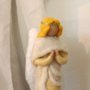 Felted Angel, Waldorf inspired wool angel, wool angel, Christmas tree angel, Christmas decoration, Nativity angel