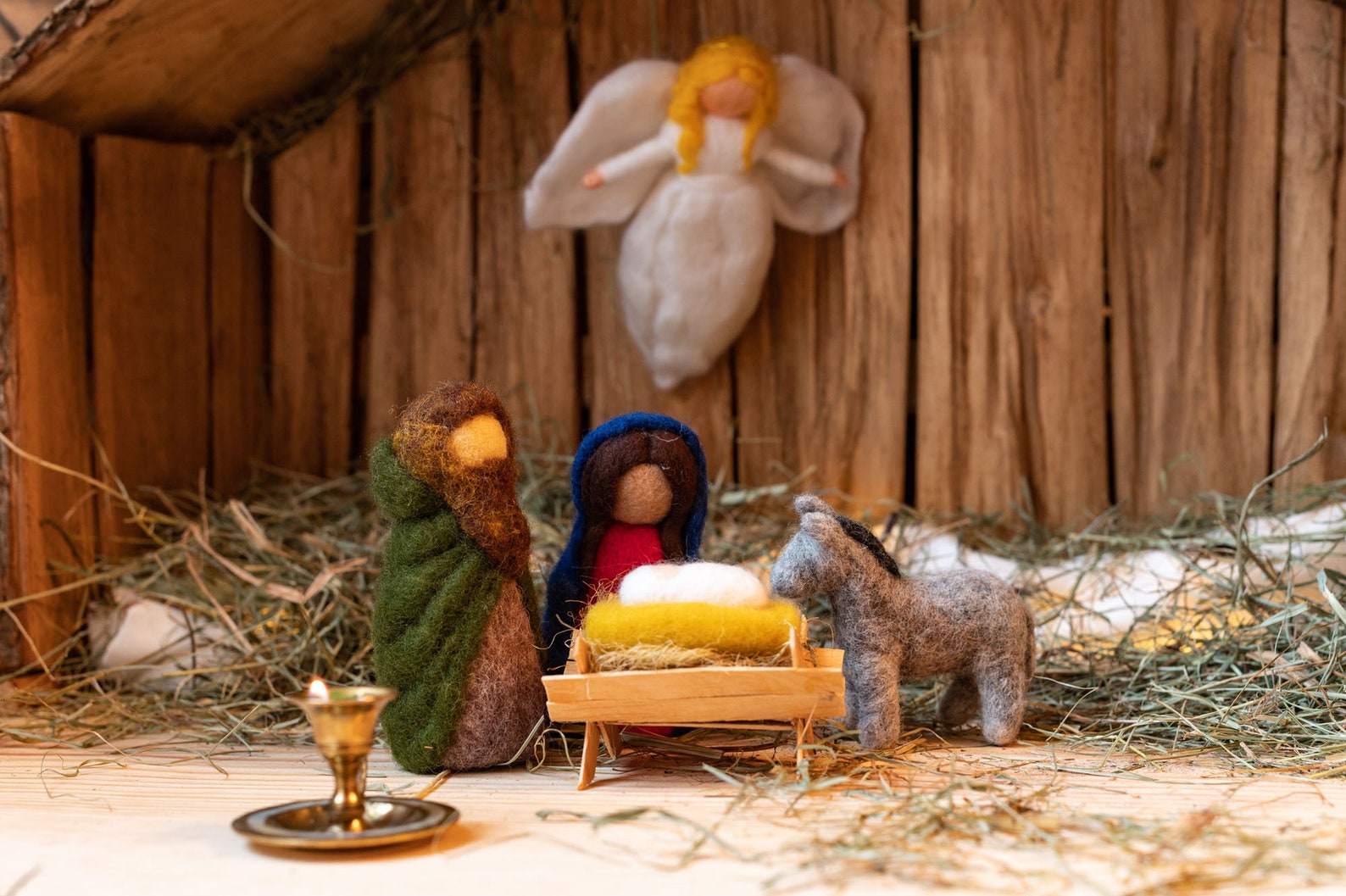 Felted Nativity Set 12 Pieces. Needle Felt Nativity Scene. Etsy