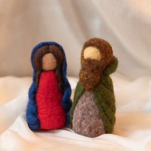Felted Nativity Set 12 Pieces. Needle Felt Nativity Scene. Waldorf Holy ...