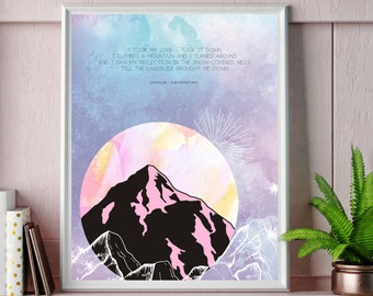 Fleetwood Mac Landslide Paroles Print – Mountain Art