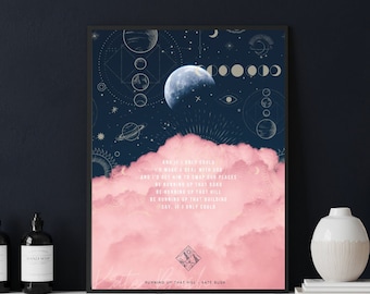Kate Bush - Running Up That Hill Space Print - A4/A3 | Impression d’art | Impression musicale | Stranger Things | Kate Bush | L’Upside Down