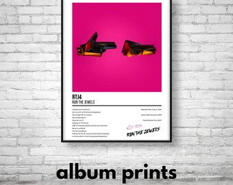 Impression d'art d'album personnalisée | Cadeau musique personnalisé (A4/A3)