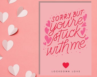 Impression Love In Lockdown – Cadeau amusant pour la Saint-Valentin (A4)