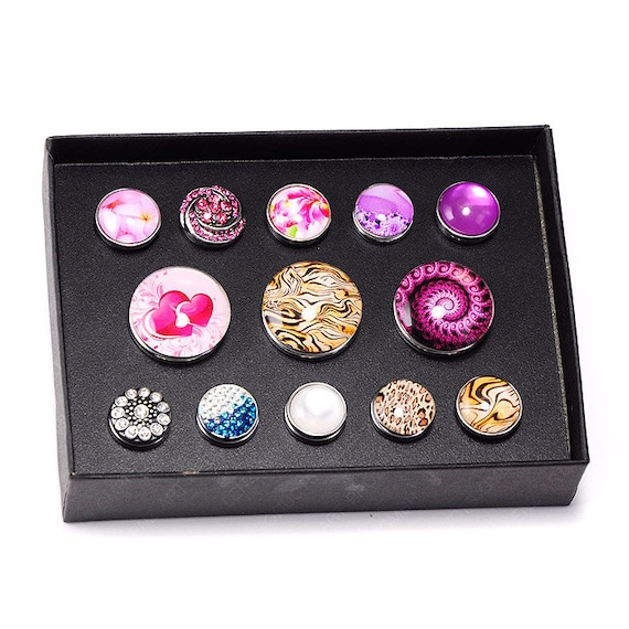 Snap Jewelry Box Storage Gift Box Black for 10 M & 3 XL Etsy