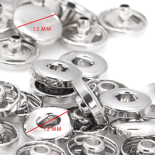 Snap Chunk Mini Basis Buttons inklusive Pins, ±12mm, DIY Schmuck gestalten