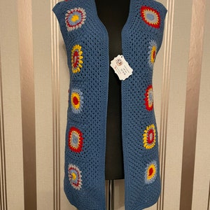 Crocheted Vest Patchwork Vest Boho Style Crochet Vest