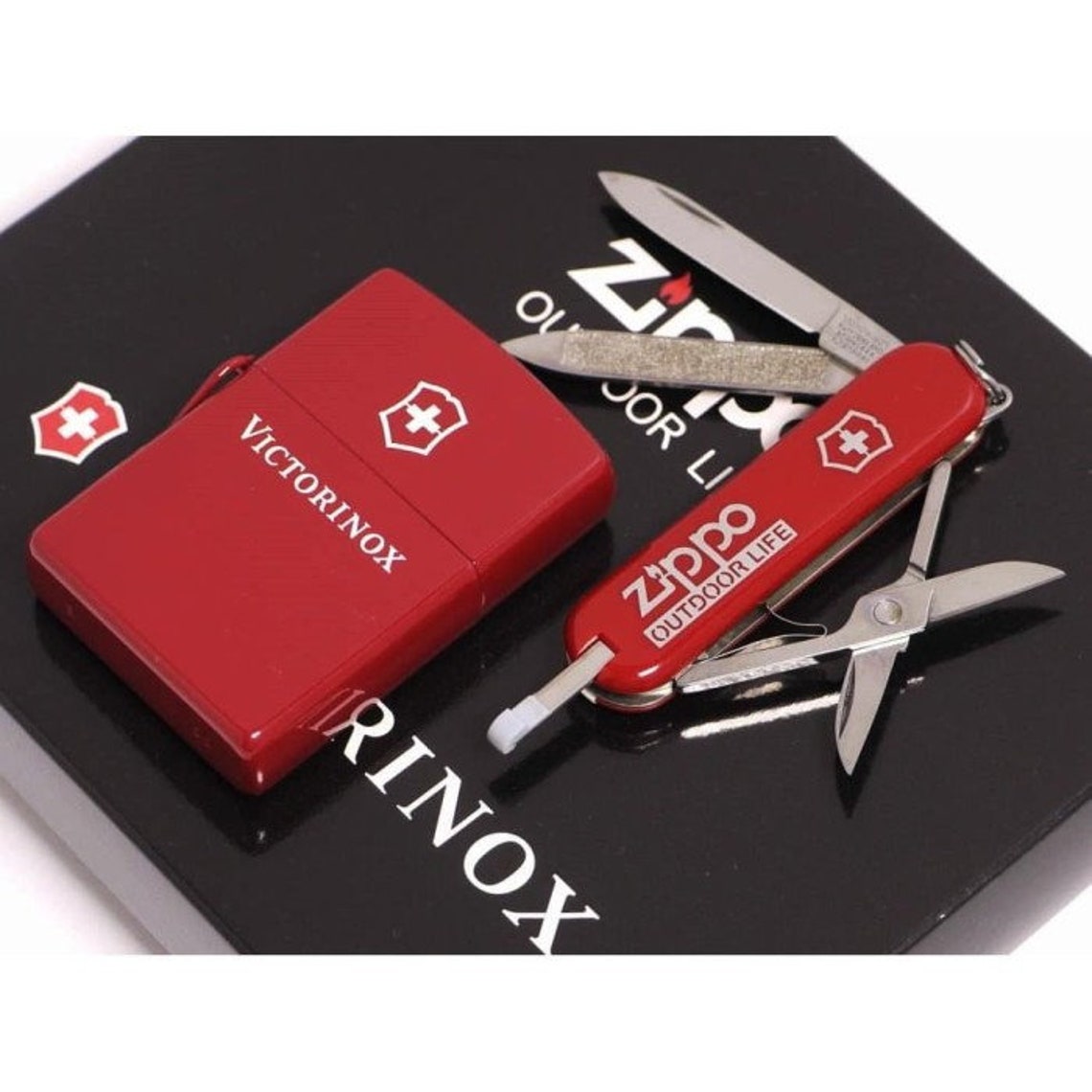Zippo Original Offizielle VICTORINOX ROT Extrame SELTEN Etsy