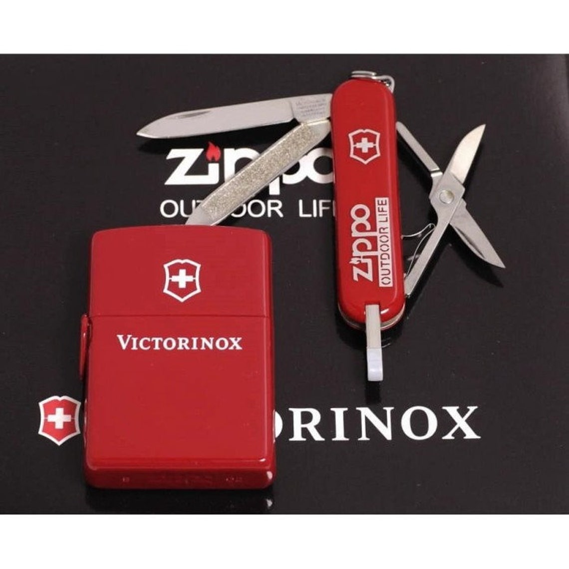 Zippo Original Offizielle VICTORINOX ROT Extrame SELTEN Etsy