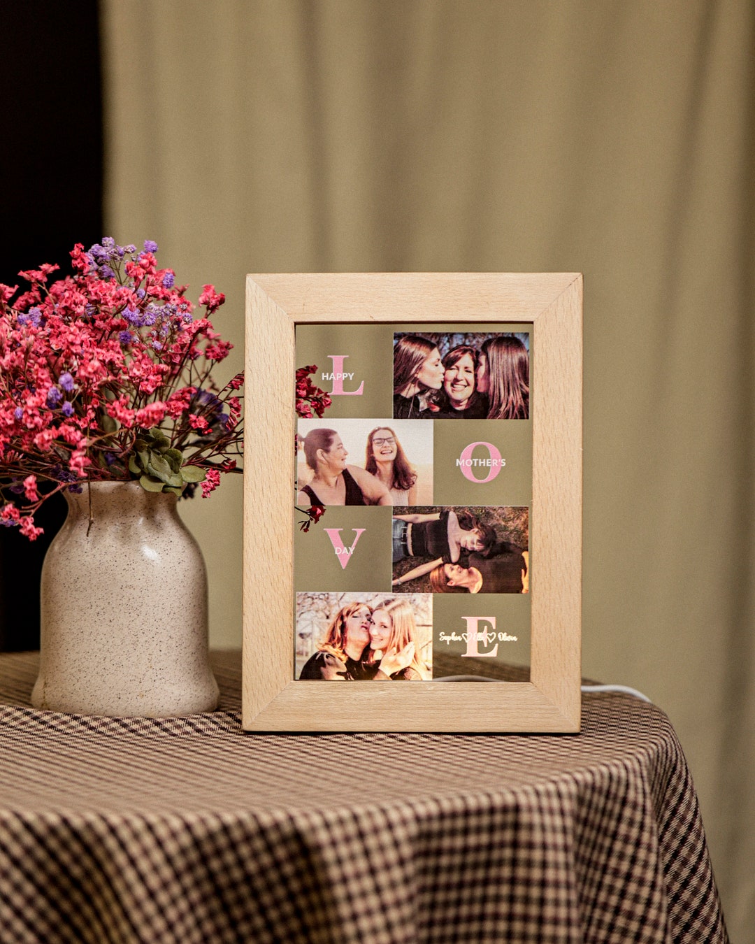 Personalized Photo Frame Night Light Custom Frame Led Lights Etsy