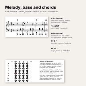 Accordion Songbook Bundle PDF, 48 Bass and 72 Bass Editions, 82 Tune Settings with Stradella Bass and Chords, Sheet Music image 2