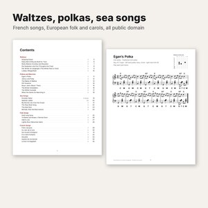 Accordion Songbook Bundle PDF, 48 Bass and 72 Bass Editions, 82 Tune Settings with Stradella Bass and Chords, Sheet Music image 4