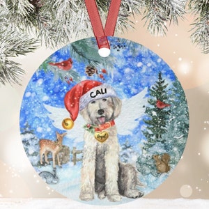 PERSONALIZED Doodle Dog Memorial ornament, Doodle  Mom Dad sympathy gift, Christmas Dog Memorial ornament - Labradoodle, Goldendoodle etc.