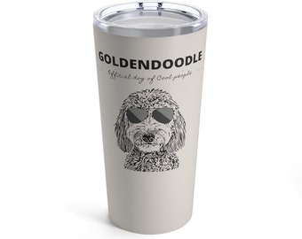 Goldendoodle Gift | Official dog of cool people  | 20oz Tumbler - beverage holder | Goldendoodle Mom or Dad Gift | Funny Doodle lover gift