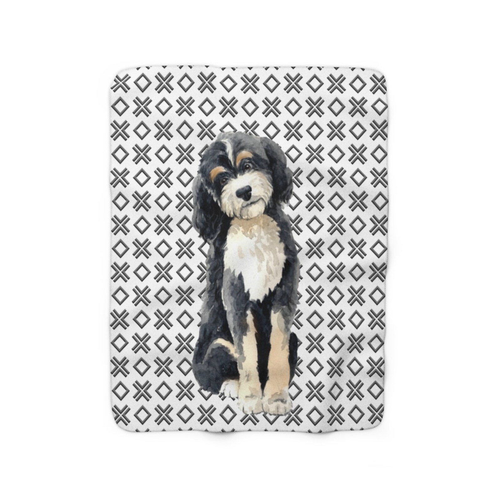 Bernedoodle Fleece Blanket Bernedoodle Mom Gift Dog Lover Etsy