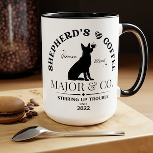 Personalized German Shepherd Gift mug, German Shepherd Mom Dad Gift idea, German Shepherd Coffee Mug Birthday Christmas Gift, Large 15oz