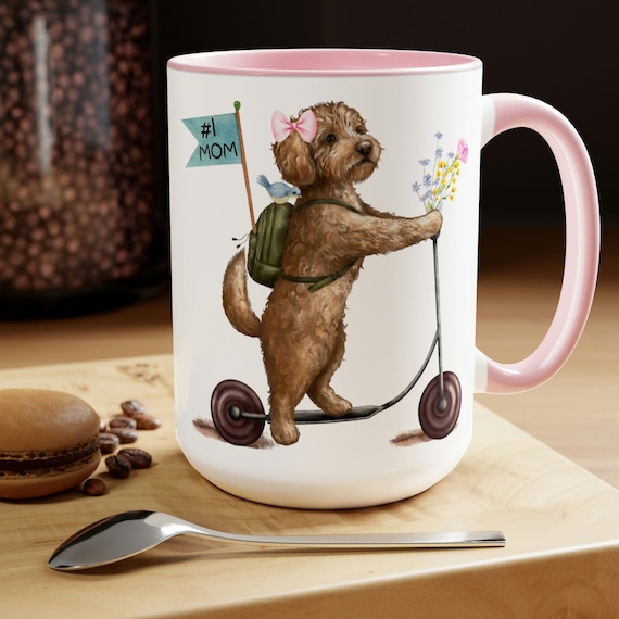 Goldendoodle Reusable Coffee Cup - Pink Goldendoodle Reusable Coffee Cup - Pink