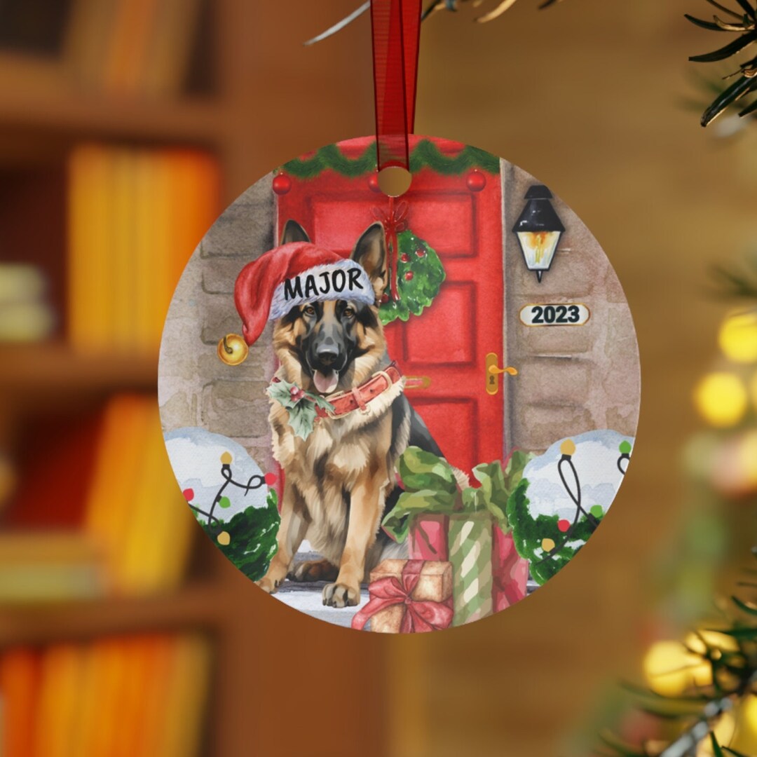 Personalized German Shepherd Dog Christmas Ornament German Etsy