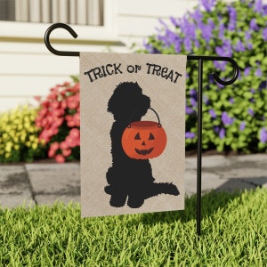 Doodle Dog Fall/Halloween Garden, House Flag / Banner, Double-sided, Goldendoodle, Bernedoodle, Labradoodle, Aussiedoodle, Sheepadoodle image 5