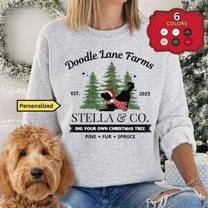Personalized Doodle Dog Christmas Sweatshirt, Goldendoodle, Labradoodle, Bernedoodle, Aussiedoodle, Sheepadoodle etc, Doodle Mom Gift Shirt