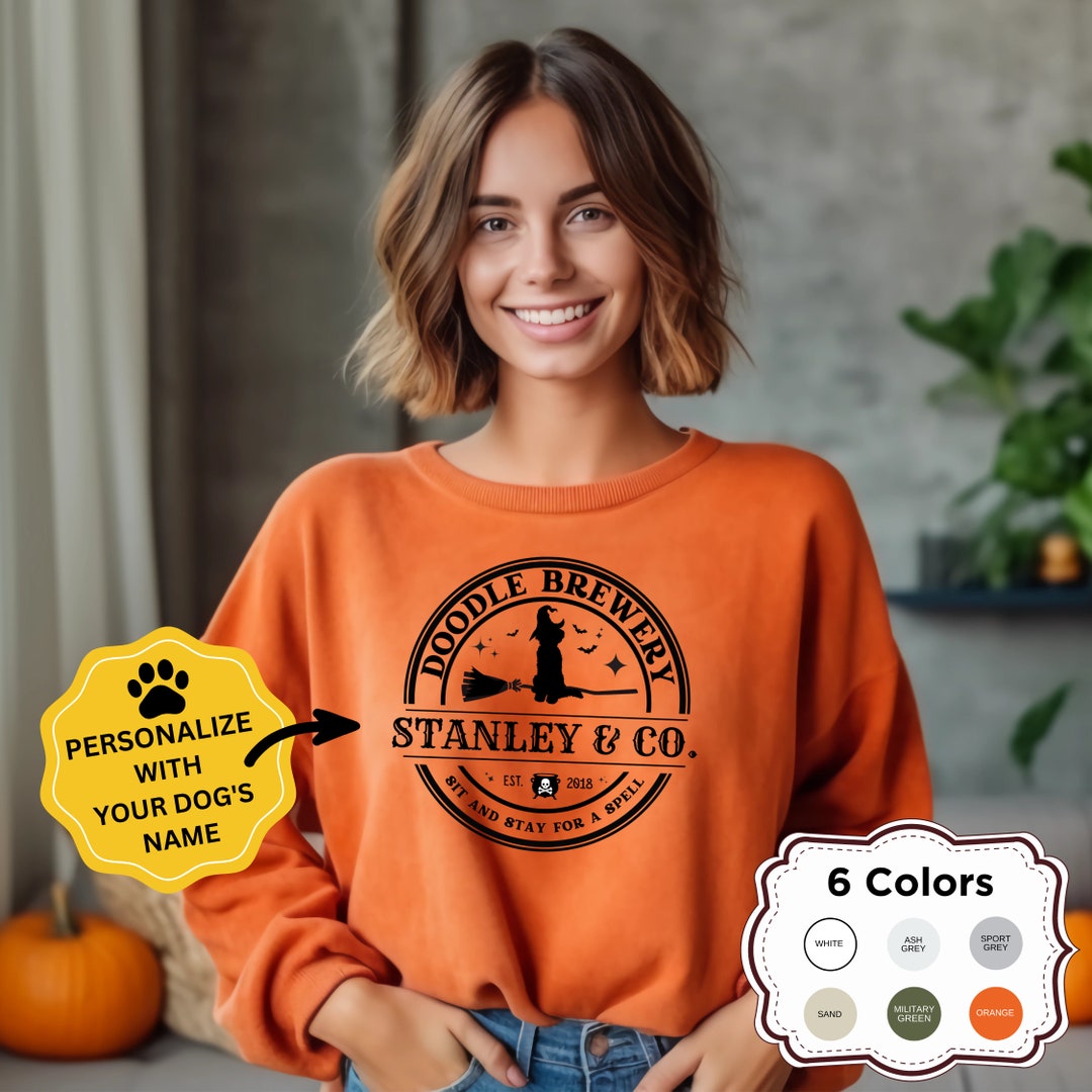 Personalized Doodle Dog Halloween Sweatshirt Respresents Most Doodle personalized-doodle-dog-halloween-sweatshirt-respresents-most-doodle
