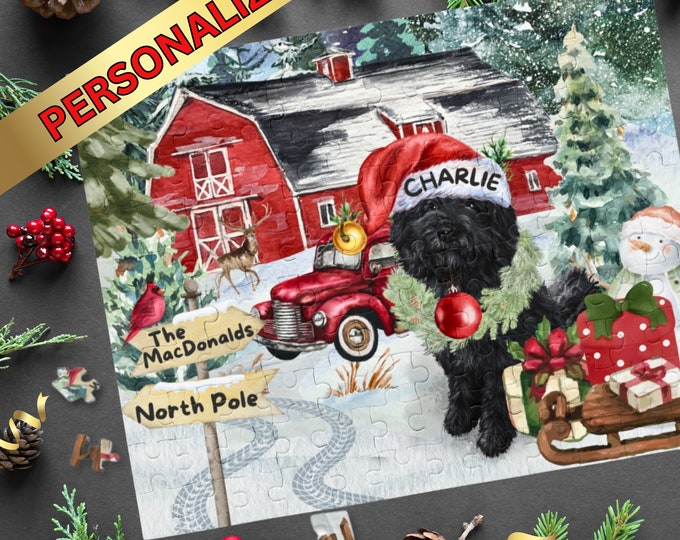 Personalized Black Doodle, Cockapoo Puzzle, Perfect Christmas Gift for ...