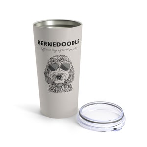 Bernedoodle Gift Official dog of cool people 20oz Tumbler beverage holder Bernedoodle Mom or Dad Gift Funny Doodle lover gift image 5