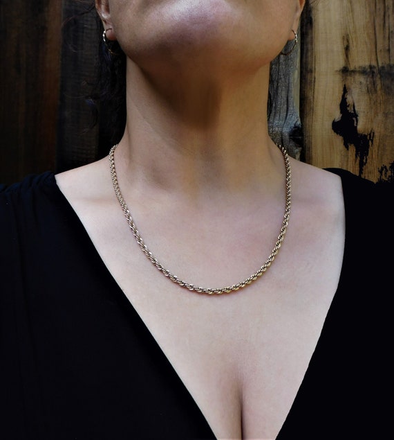 Gold Fill Rope Chain Thick Gold Rope 