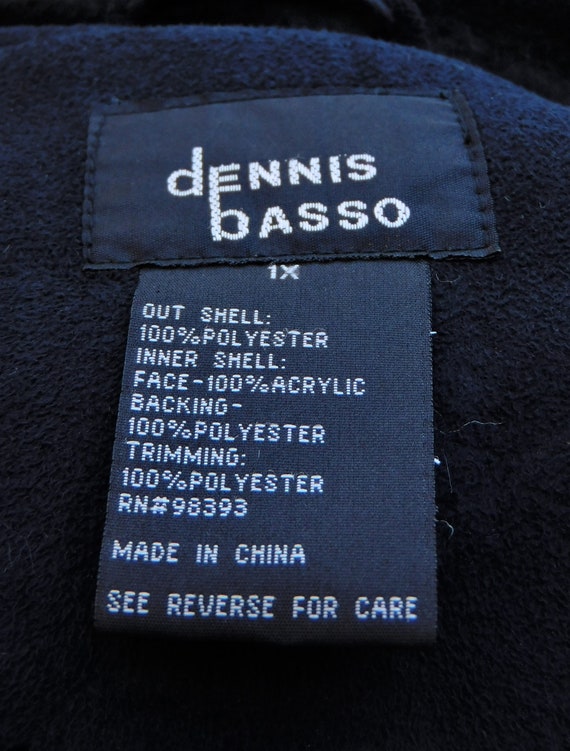 Size XL Vintage Dennis Basso Faux Suede Full Leng… - image 10